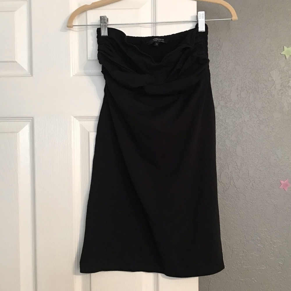 Strapless mini dress